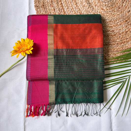 Elegant Maheshwari Handloom Silk Saree