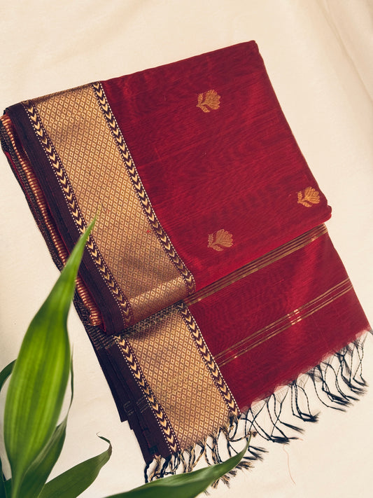 Elegant Maheshwari Handloom Silk Saree