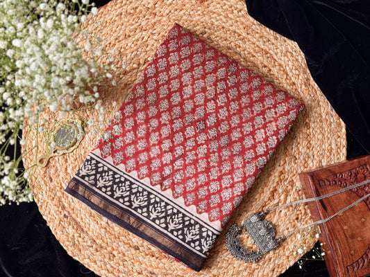 Luxurious Chanderi Silk Blend Saree